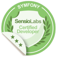 SensioLabs Certified Symfony Developer (Expert) badge